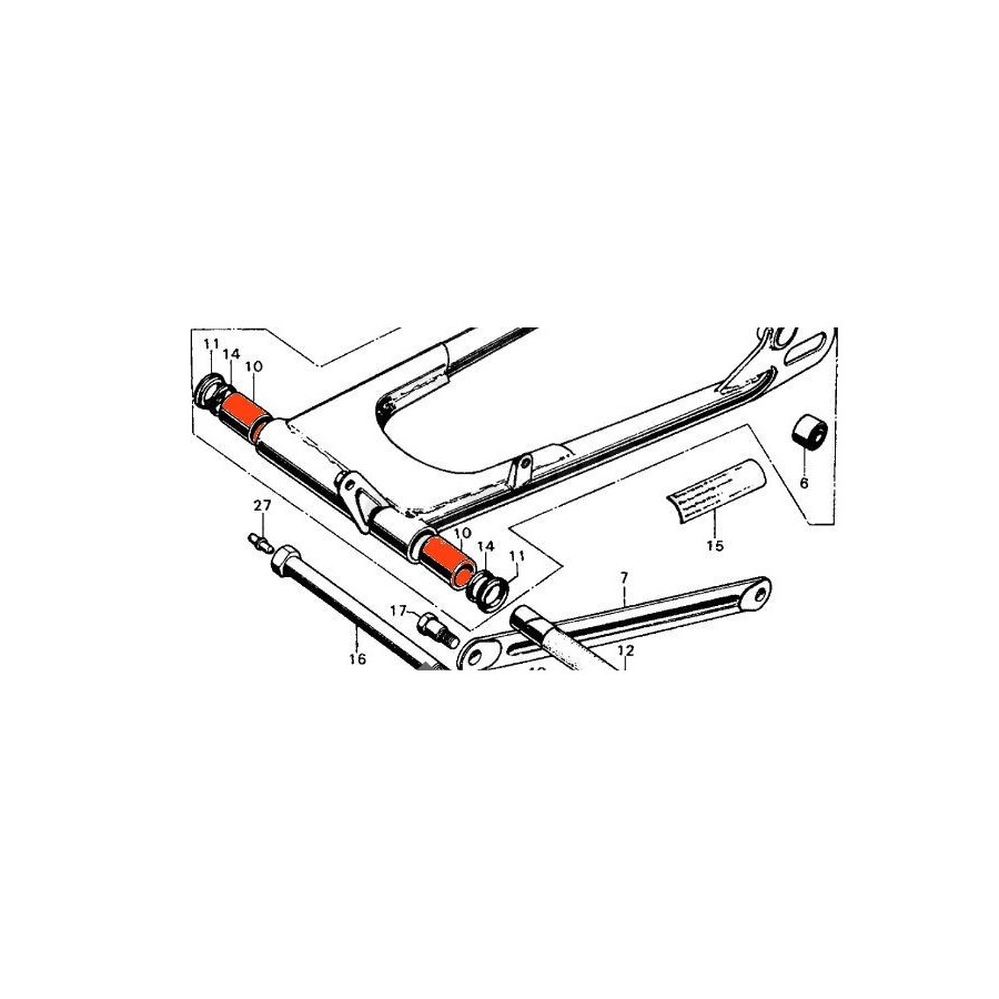 bras oscillant - Bague origine Honda - (x1) 52108-300-300-H