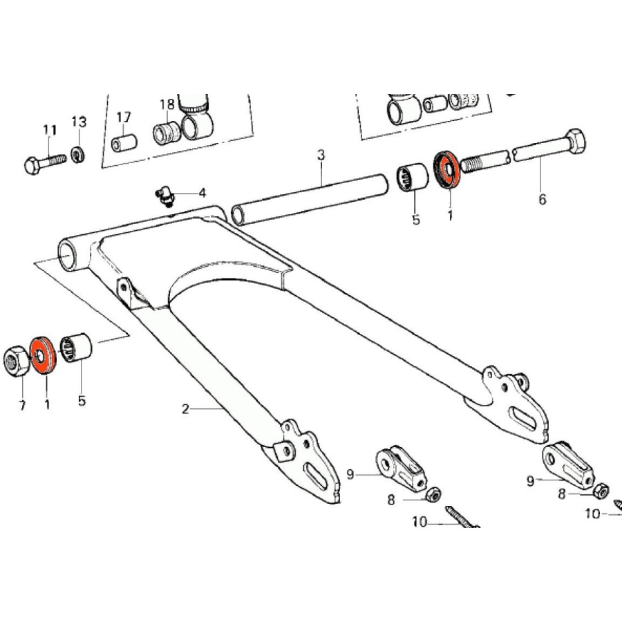 Bras oscillant - Rondelle cache pousiere - (x1) - 11012-1029 17630-...