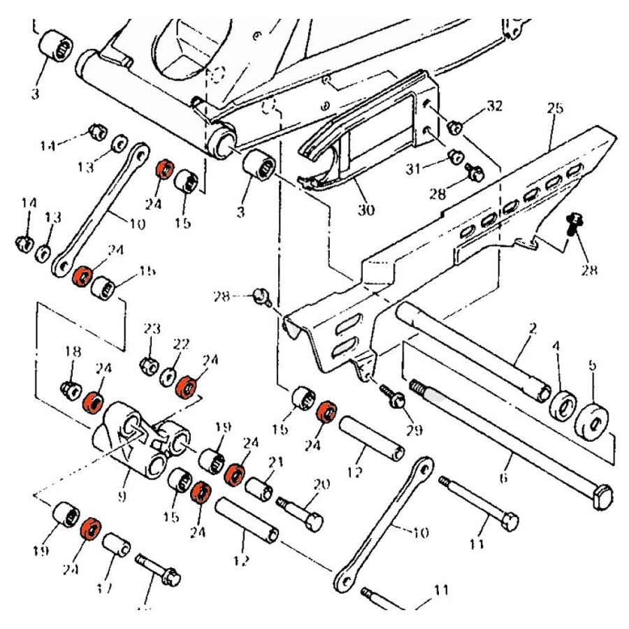 Bras oscillant - Joint - cache pousssiere - (x1) - 931-09170-48 293...