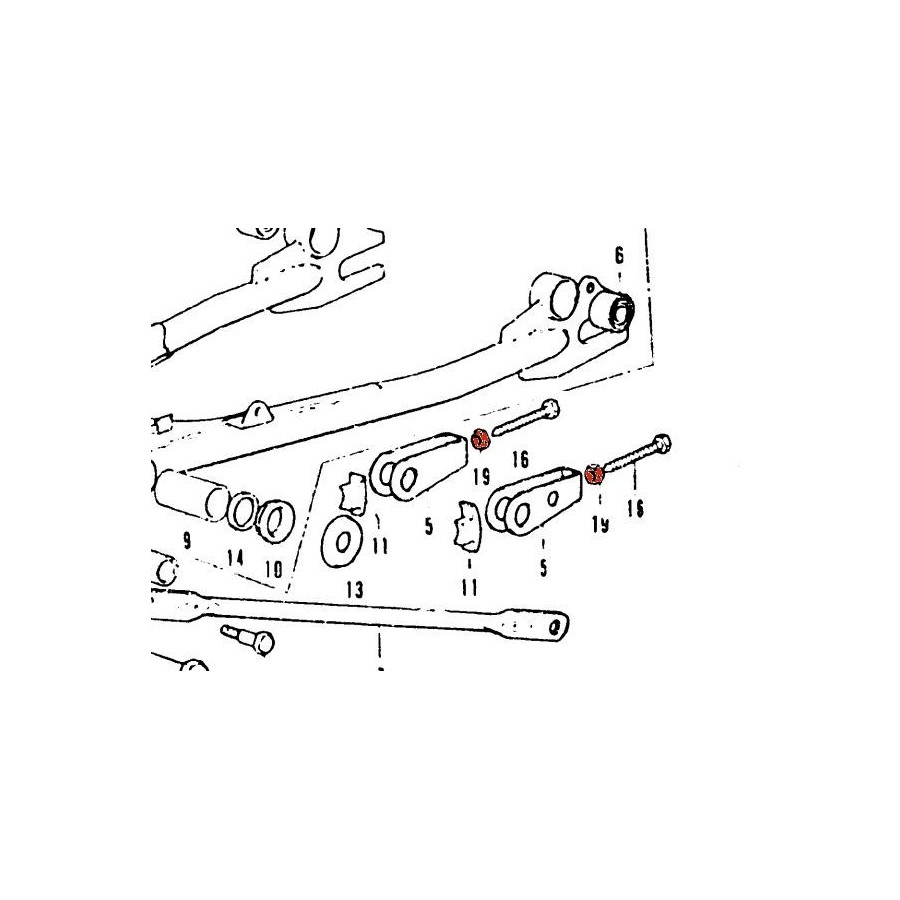 Bras oscillant - ecrou de serrage M7 - (x1) 90307-283-000