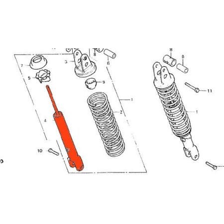 Amortisseur - CB250/400 A/N/T -  52410-443-612