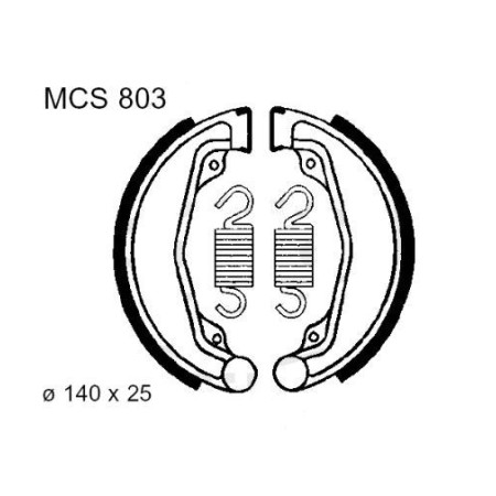 Frein - Machoire - 140x25 - TRW - MCS-803  02003-TRW-803