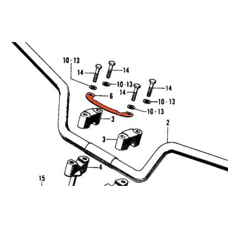 Guidon - porte cable - N'est plus disponible 53139-292-000