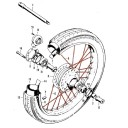 Roue Avant - 19" - Frein a disque - jeu de rayonnage - A et B - CB4...