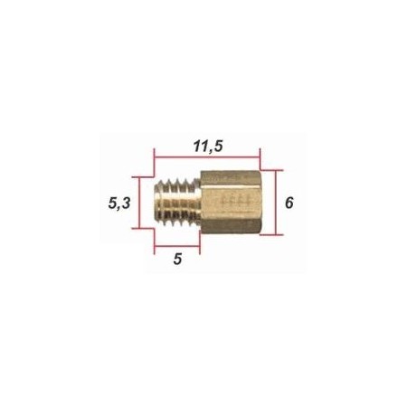 Mikuni - 4/042... - Gicleur M5.3x0.90 - Hex - ø 1.300 01182-000-130