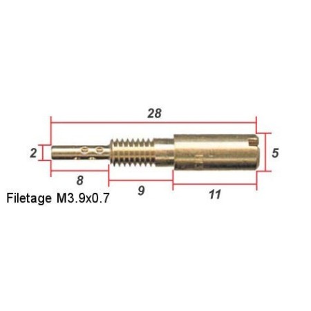 Gicleur - ø 0.700 - jet de gaz - VM28/486 01182-060-070