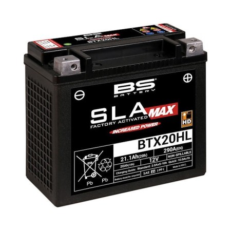 Batterie - GEL - BTX20HL - SLA - 12v - 290A 00907-070-642