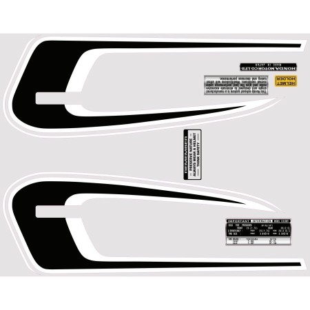 Decoration Reservoir Noir/Blanc - Autocollant CB360T