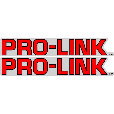 Decoration - "PRO-LINK" 175x2.70mm - rouge sur fond argent - (x2) 8...