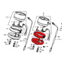 Tableau de bord - coupelle - Fond de boitier -  compteur + joint - CB550 / CB750K6