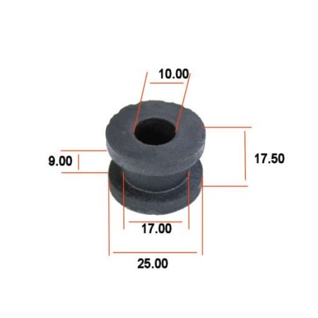 Silent-Bloc - rond - ø 10.00 x17.5 x25 mm - Ht 9.00 17245-518-483