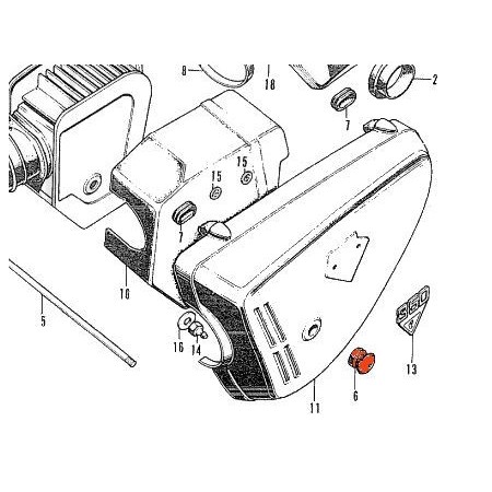 Cache - Carter lateral - Silent-bloc - Oeillet - 17245-292-000