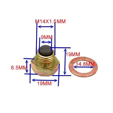 Bouchon de vidange - M14 x1.50 - aimanté 20007-239-320