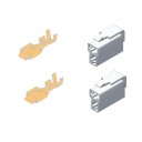 Connecteur - 2 broches Femeles + cosses - (250 Series) - 6.3mm 2006...