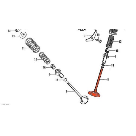 Moteur - Soupape - Admission - CB125K5 14711-230-010