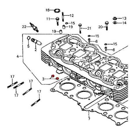 Insert Caoutchouc - culasse - CB 250-350-...-... 12620-286-000