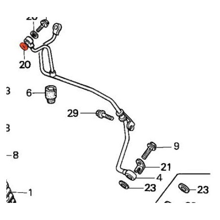 Moteur - Circuit d'huile - rondelle joint - cuivre ø 7mm - (X1) 904...