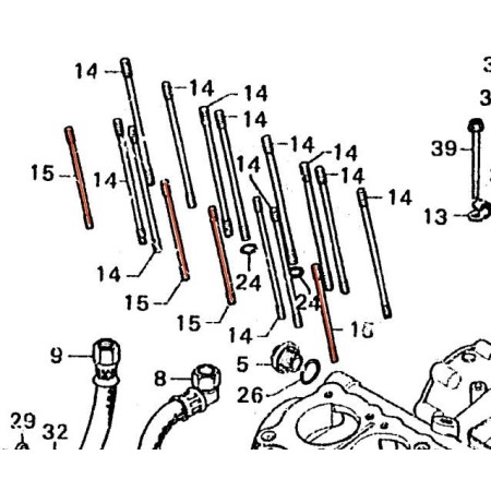 Moteur - Goujon - (x1) - Bloc Cylindre - N'est plus disponible 9003...