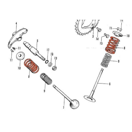 Moteur - Ressort de soupape - Exterieur - CB250 - N'est plus dispon...