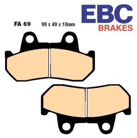 Frein - Jeu de Plaquettes - EBC - semi-frittée - FA-069V 01008-069-002