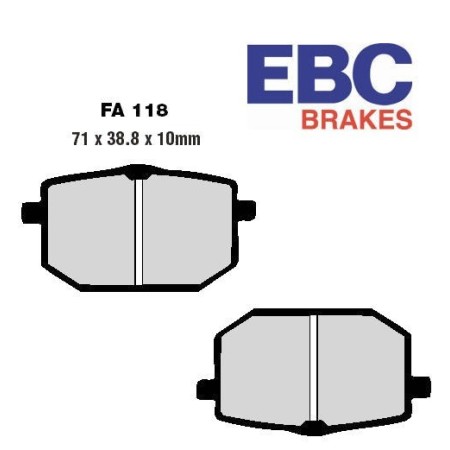 Frein - Etrier - Plaquettes - Standard - EBC - FA118 01008-118-001