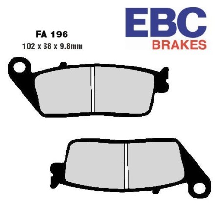 Frein - Jeu de Plaquettes - Standard - EBC - FA196 01008-196-001