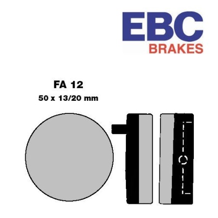 Frein - Jeu de Plaquettes - Semi Synth. - EBC - CB750 K0-K6 01008-0...