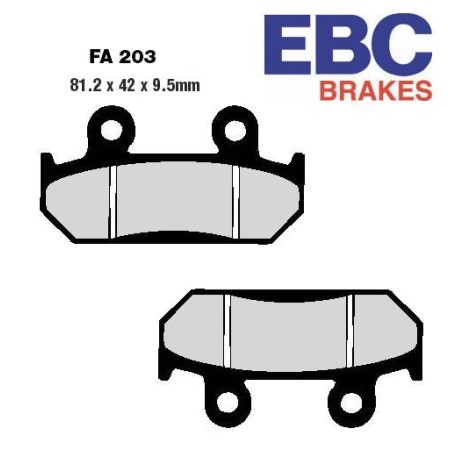 Frein - Jeu de Plaquettes - EBC - Ceramique - FA-203 - Standard 010...