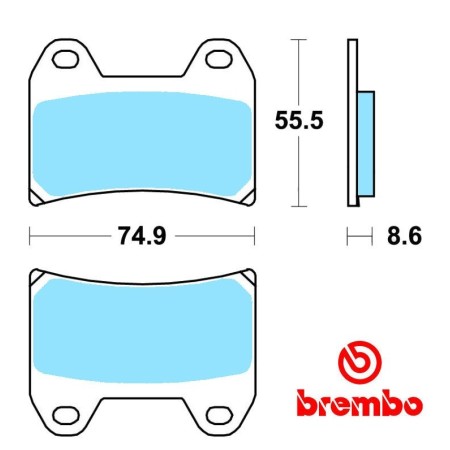 Frein - Jeu de Plaquettes - BREMBO - 07BB19RC - Suzuki - Yamaha - A...