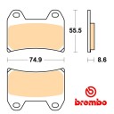 Frein - Jeu de Plaquettes - BREMBO - 07BB19SA - Suzuki - Yamaha - A...