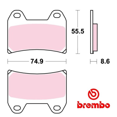 Frein - Jeu de Plaquettes - BREMBO - 07BB19SR - Suzuki - Yamaha - A...