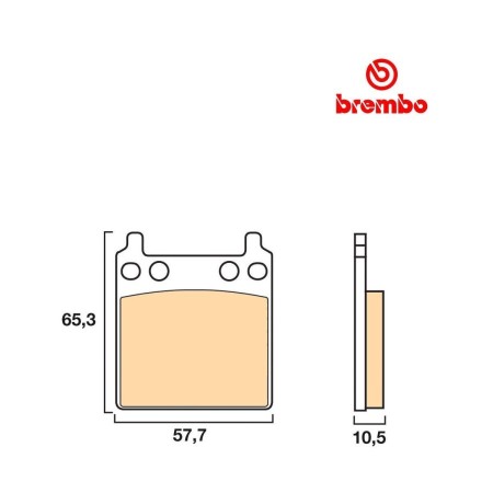 Frein - Jeu de Plaquettes - BREMBO - 07HO0411 - GL1000 - CB750F1 01...