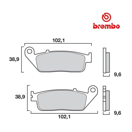 Frein - Jeu de Plaquettes - Brembo - 07HO4108 01009-BRE-4108