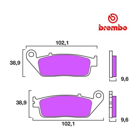 Frein - Jeu de Plaquettes - Brembo - 07HO41SR 01009-BRE-41SR