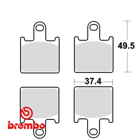 Frein - Jeu de Plaquettes - BREMBO - 07KA28SR - ZZR1400 - Z750R - ....