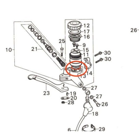 Frein - Maitre cylindre - Avant - Joint de bocal - 45516-371-000