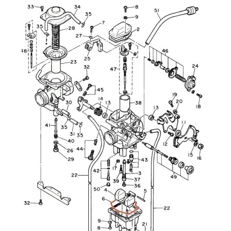 Carburateur - joint de cuve - 5Y1-14384-00 / 92055-1128 - KZ..., GP...