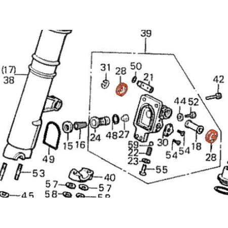 Fourche - Anti-plongée - cache poussiere - (x1) 51442-MC7-003