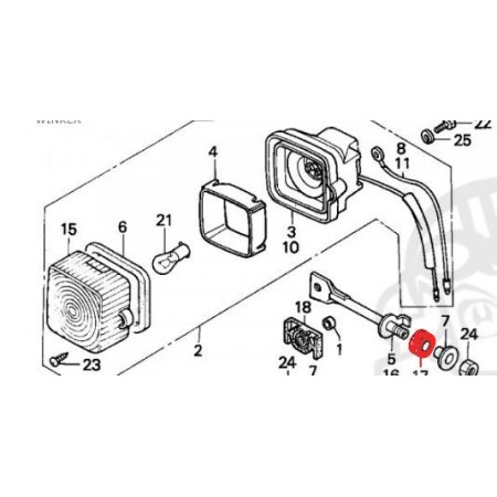 Clignotant - Silent bloc de fixation - 33606-428-610