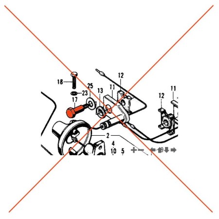 Clignotant - Vis de fixation support - CB50/125/250/400/.... 90155-...