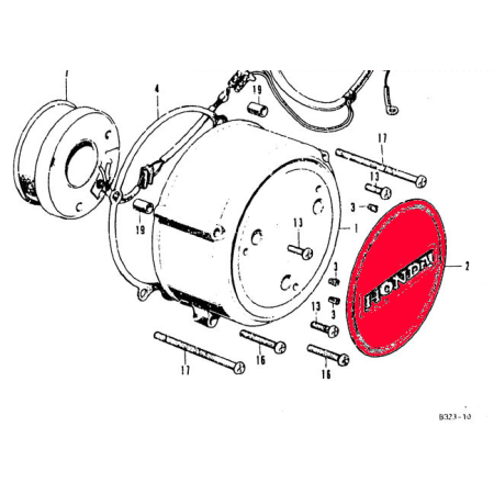 Moteur - Alternateur - plaque de protection - CB500-550K -  11632-3...