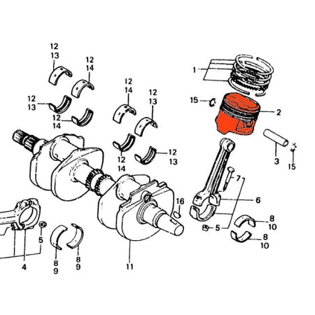 Moteur - Piston - (+0.25) - VF1000F - VF1000R 13102-MJ4-305