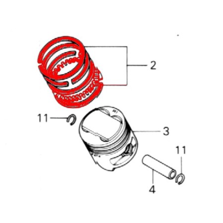 Moteur - Segment - CB750C/K/F - (+0.75) 13041-425-004