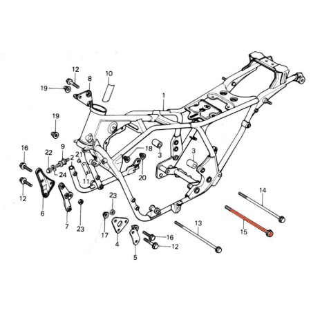 Cadre - Goujon de suspension - M12 x365v - N'est plus disponible 90...