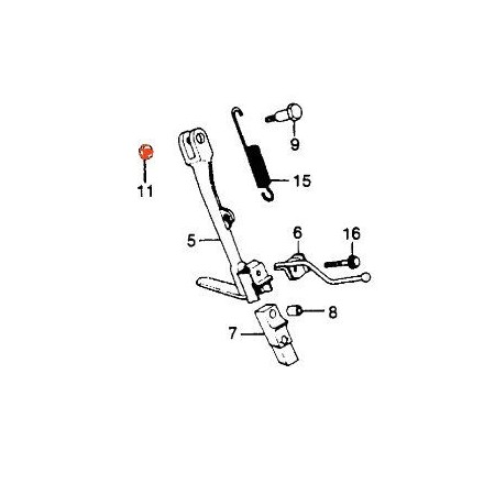 Bequille - Laterale - Ecrou pour Vis de fixation 94031-100-00