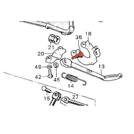 Bequille laterale - Vis de fixation  90108-283-000