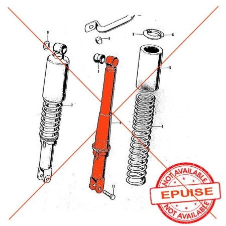 Amortisseur - origine HONDA - CB125K 52410-235-000