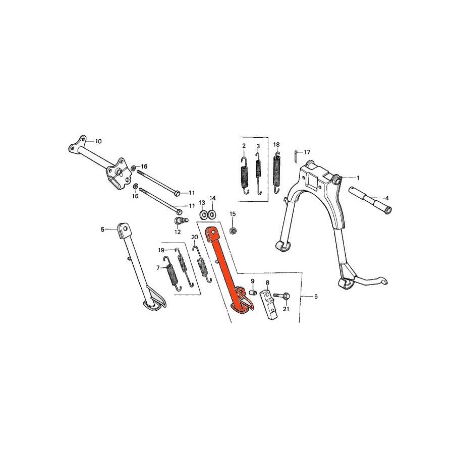 Bequille - laterale - CB125 TD - N'est plus disponible 50540-KC1-730