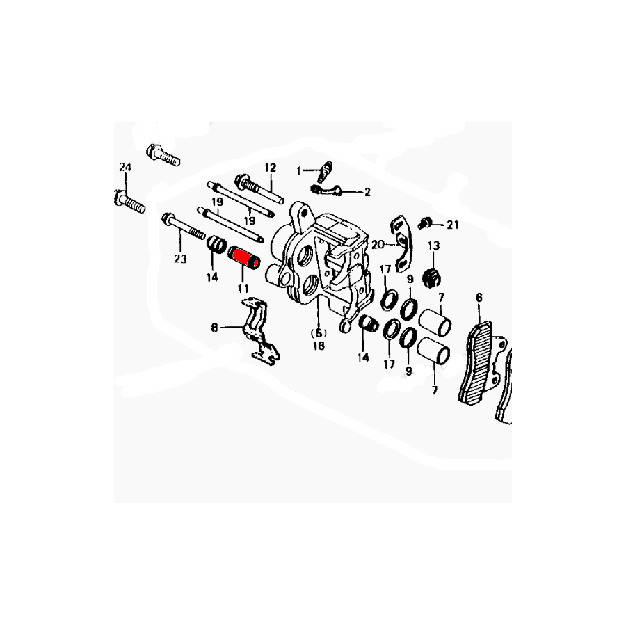 Frein - Axe d'Etrier - Manchon - Avant/Arriere 45111-MA3-006