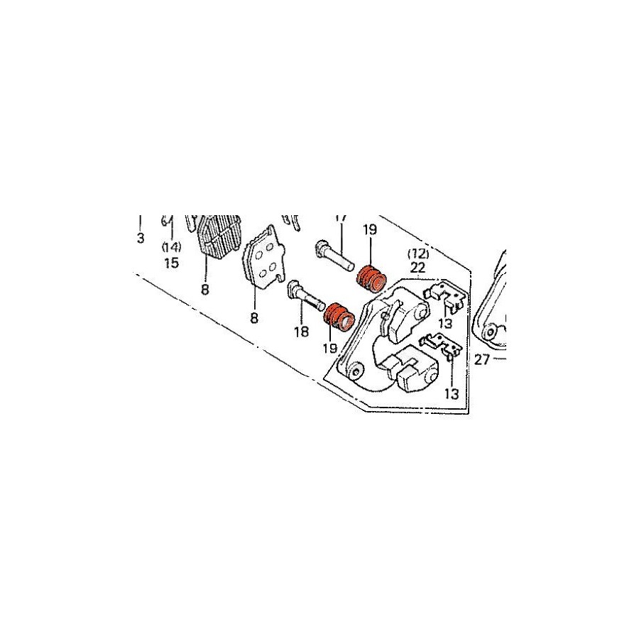 Frein - Etrier - joint couvre axe - (x1) - refabrication 45133-371-006